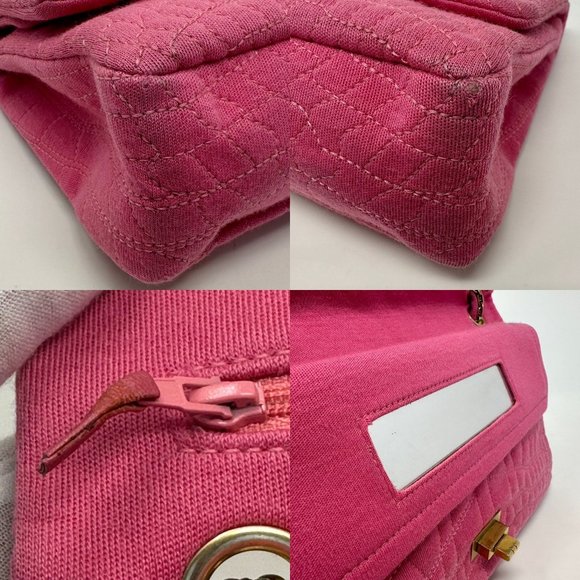 CHANEL Pink Jersey Crocodile Embossed Reissue 2.55 Classic 227 Flap Bag - Picture 11 of 13